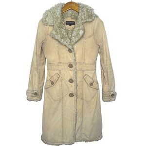 Vintage Steve Madden Penny Lane Coat Corduroy XS Tan